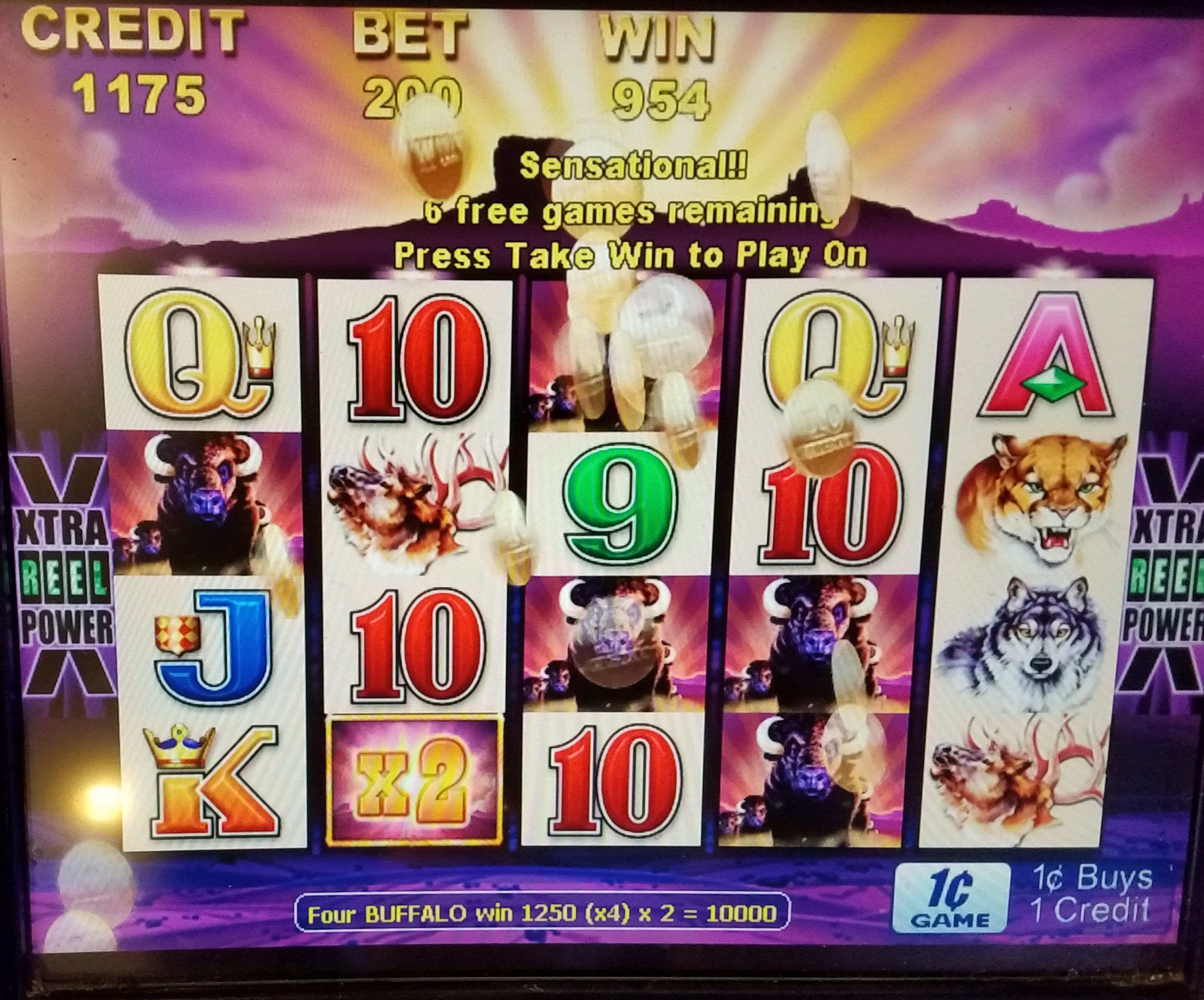 wild raging buffalo slot machine casino